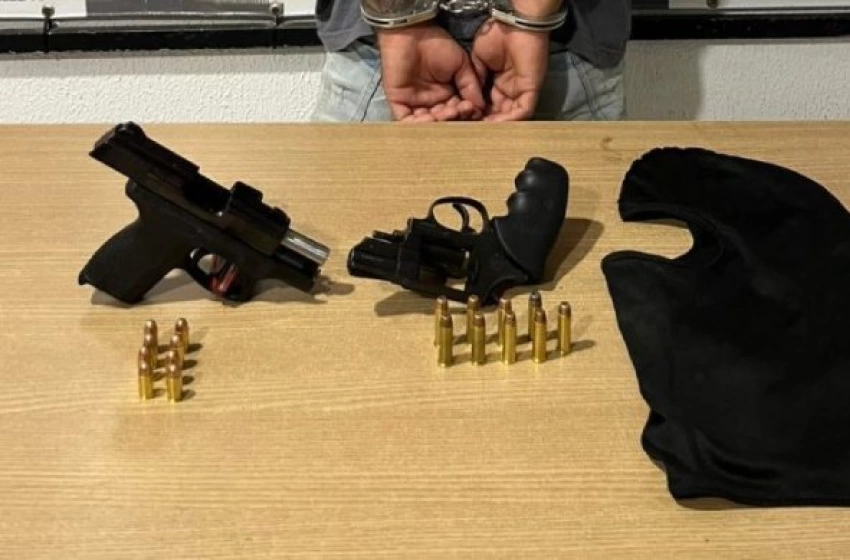 Imagem Armas de fogo apreendida em ação da Polícia Militar