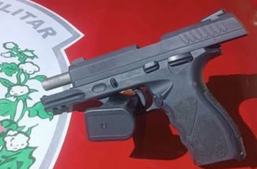 Imagem Arma de fogo apreendida em ação da PM