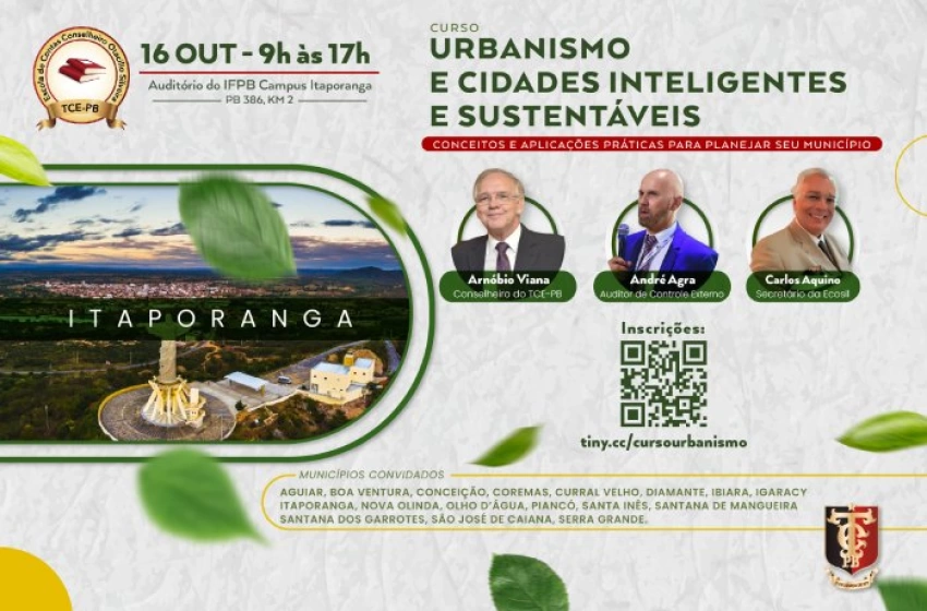 Imagem Curso sobre Urbanismo e Cidades Inteligentes e Sustentáveis