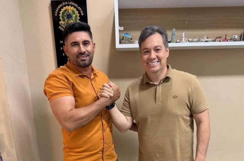 Imagem Deputado Estadual Júnior Araújo (PSB) e o vereador Claudiano Vieira 