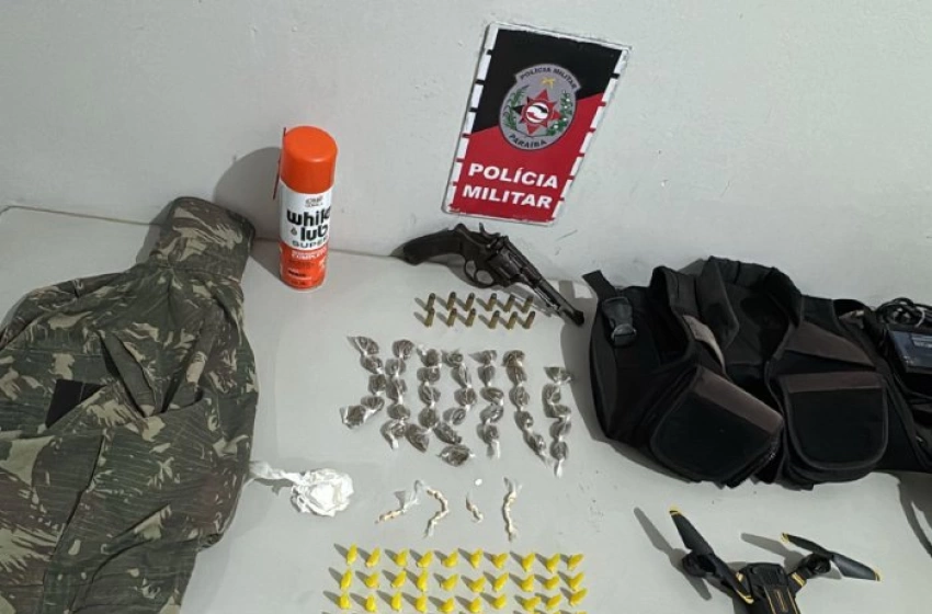 Imagem Material ilícito apreendido em ação da Polícia Militar