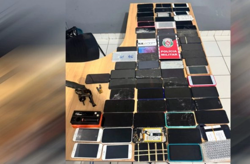 Imagem Material ilícito apreendido em ação da PM