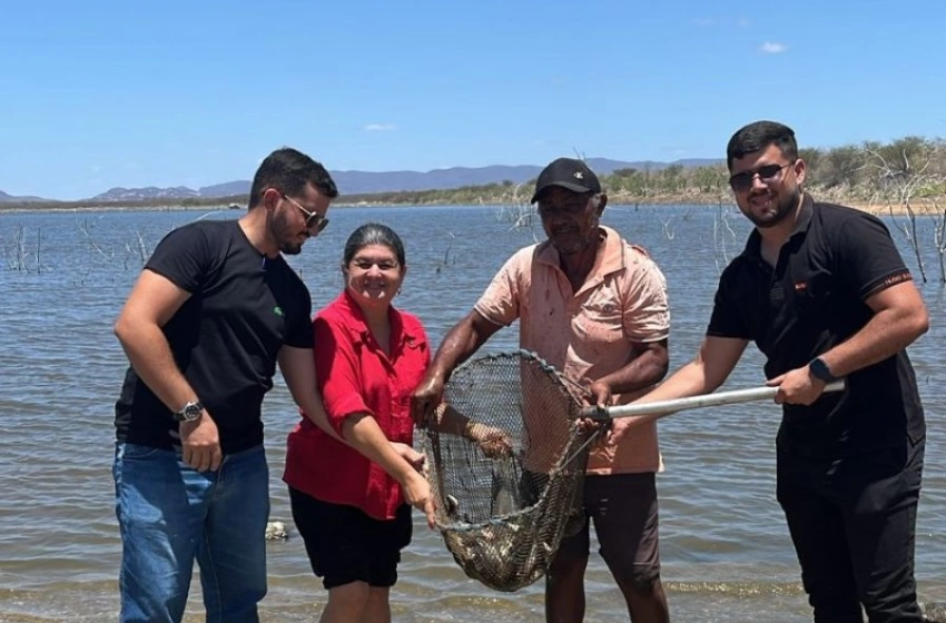 Imagem Sedap-PB promove o peixamento de três açudes com 250 mil alevinos no Sertão
