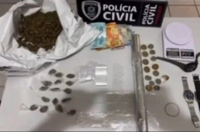 Imagem Drogas apreendidas em ação da Polícia Civil