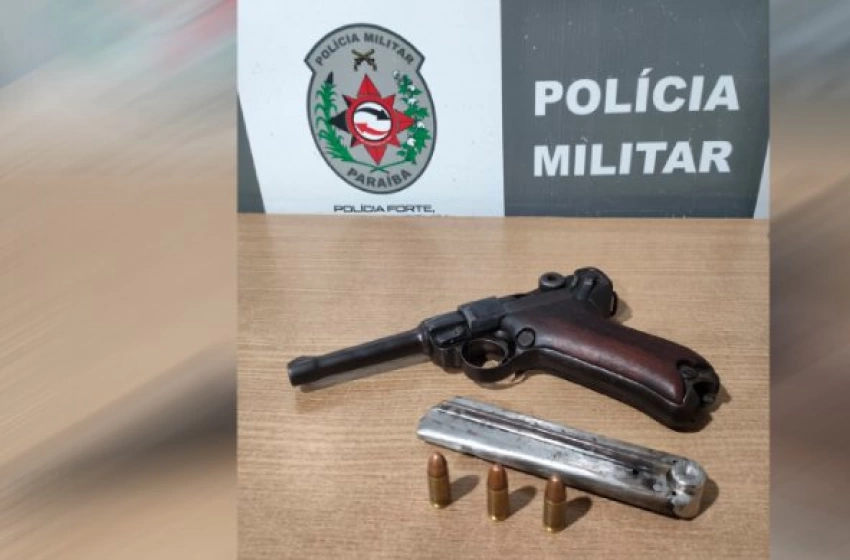 Imagem Arma de fogo apreendida em ação da PM