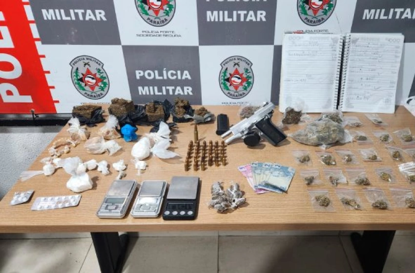 Imagem Material ilícito apreendido em ação da PM