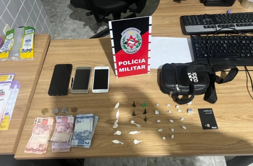 Imagem Drogas apreendidas em ação da PM, em Sousa