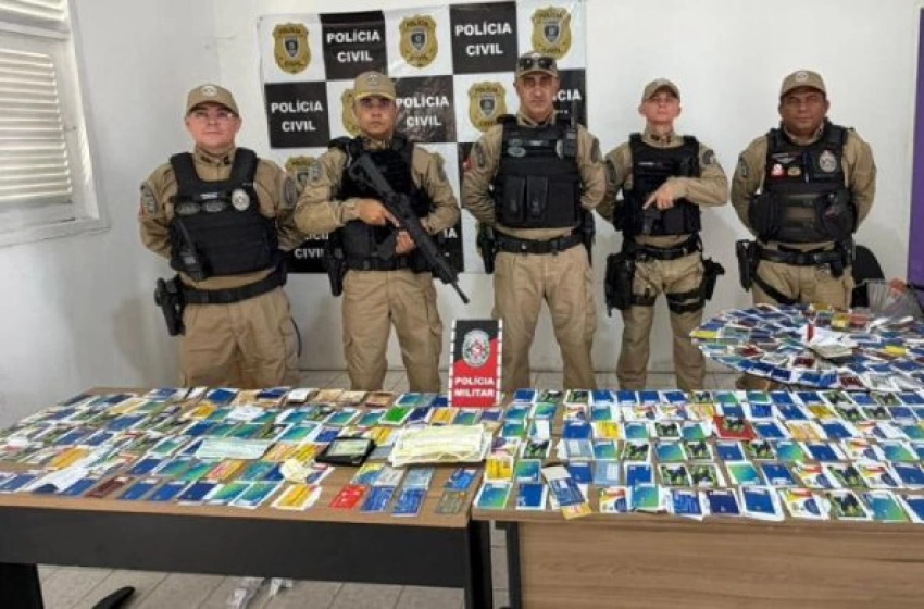 Imagem Material apreendido em ação da Polícia Militar