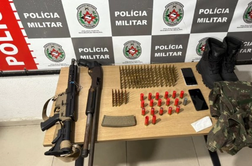 Imagem Armas apreendidas na Paraíba
