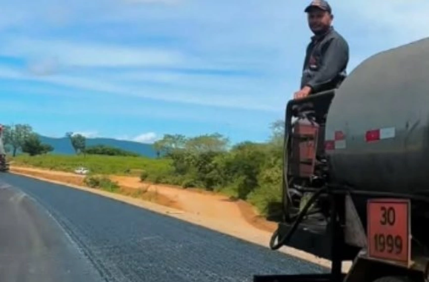 Imagem Pavimentação asfáltica da PB-390