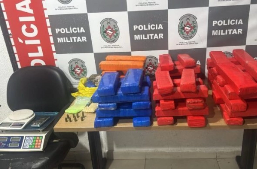 Imagem Drogas apreendidas em ação da Polícia Militar