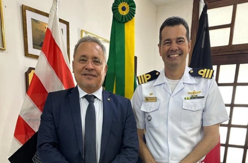 Imagem Reunião do MP com o comandante da Capitania dos Portos da Paraíba
