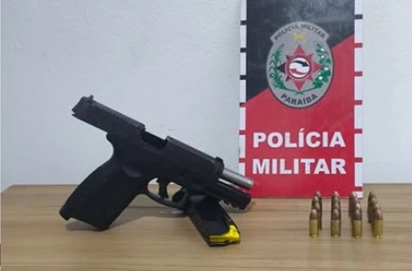 Imagem Arma de fogo apreendida pela polícia militar em Patos 