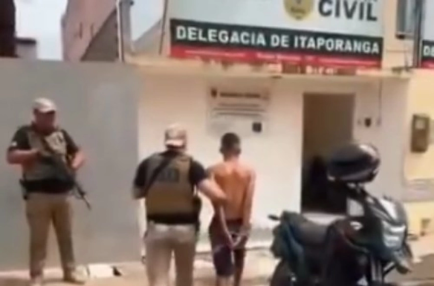 Imagem prisão de suspeito de tentativa de homicídio