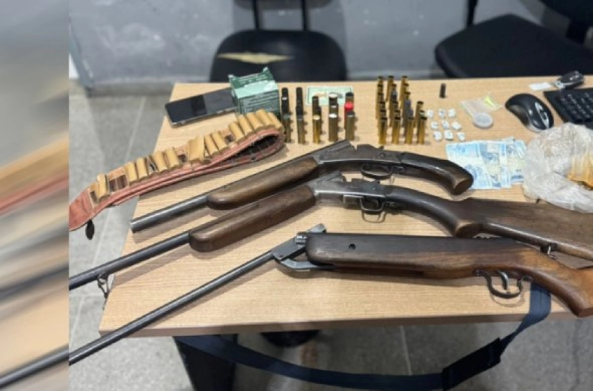 Imagem Material ilícito apreendido em ação da Polícia Militar