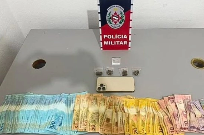 Imagem Drogas e dinheiro apreendidos pela ROTAM em Patos 