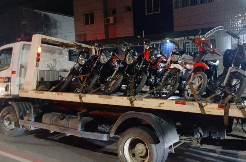 Imagem Motos apreendidas durante rolezinho em João Pessoa 