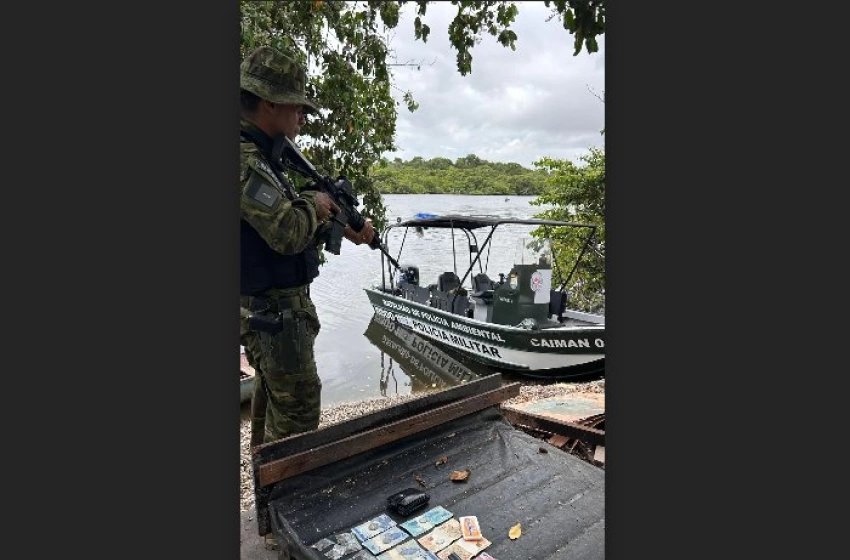 Imagem Drogas apreendidas em ação da Polícia Militar