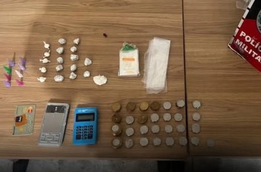 Imagem Drogas apreendidas em ação da PM, em Sousa