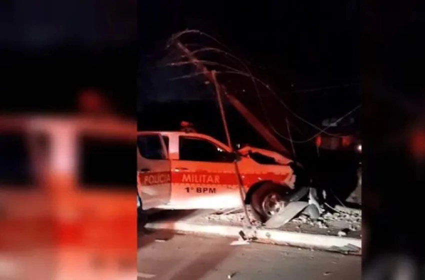 Imagem Colisão de viatura da Polícia Militar