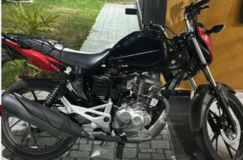 Imagem Moto recuperada pela ROTAM em Esperança 