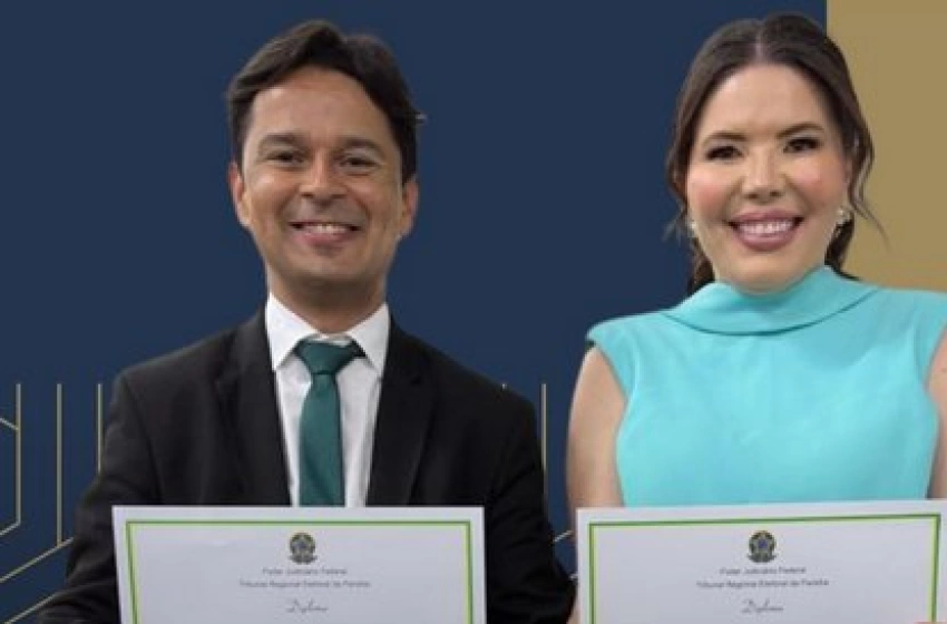 Imagem Vereadores Diógenes Ferreira e Amanda Silveira