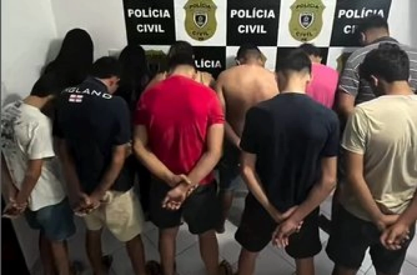 Imagem Jovens apreendidos em ação da Polícia Civil