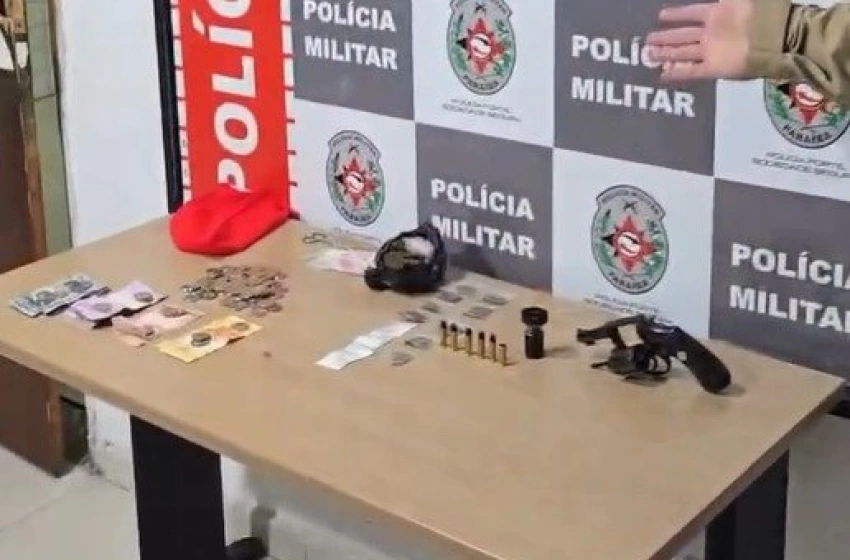 Imagem Arma e munições apreendidas em ação da PM