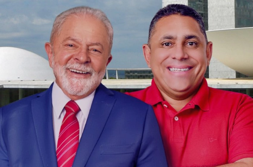 Imagem Prefeito de Aparecida, João Neto e presidente Lula