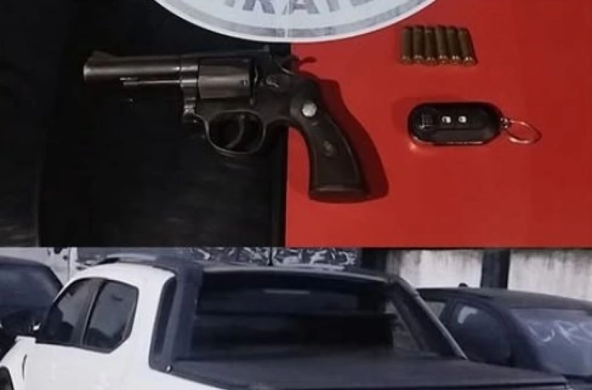 Imagem Arma de fogo e veículo apreendidos em Uiraúna 