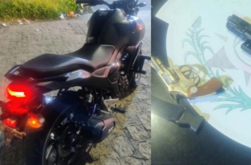 Imagem Polícia Militar apreende adolescentes armados que agiam na orla da grande JP, e recupera motocicleta roubada