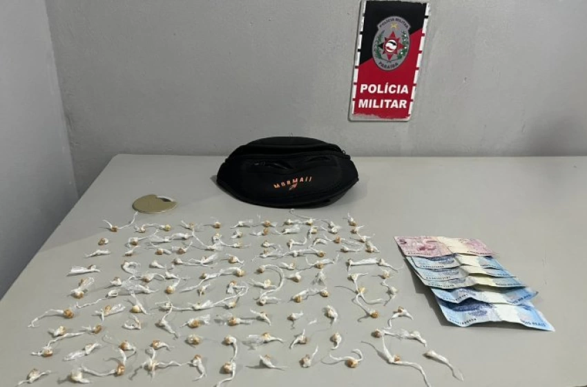 Imagem Drogas apreendidas em ação da Polícia Militar