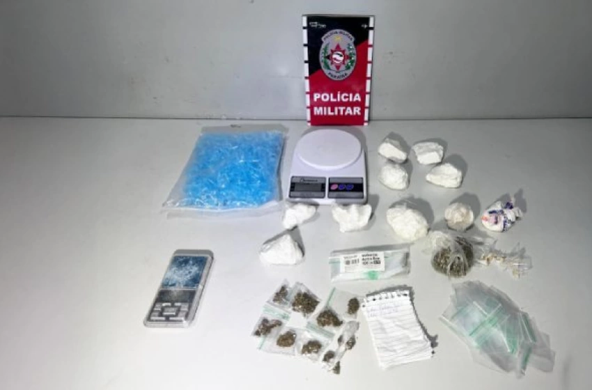 Imagem Material ilícito apreendido em ação da Polícia Militar