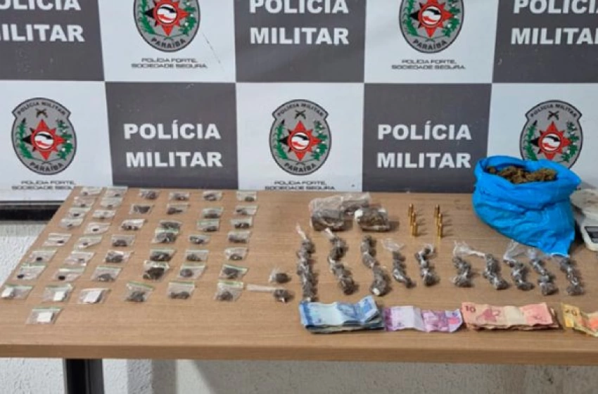 Imagem Material ilícito apreendido em ação da Polícia Militar