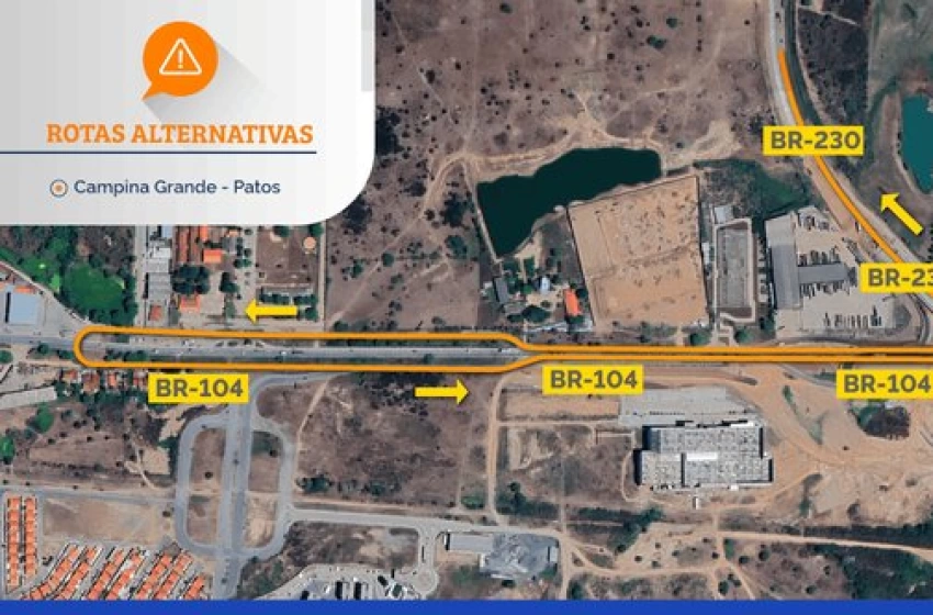 Imagem Mapa de acesso na BR-230 em Campina Grande