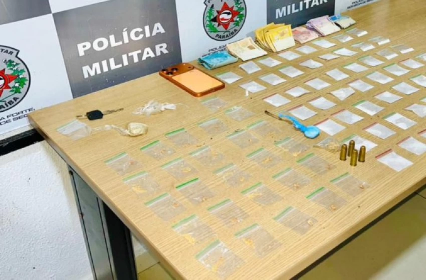 Imagem Drogas apreendidas pela polícia militar no município de Cabedelo 
