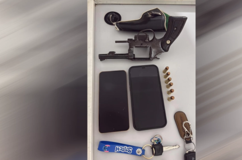 Imagem Arma de fogo apreendida durante reforço policial na região de Catolé do Rocha 