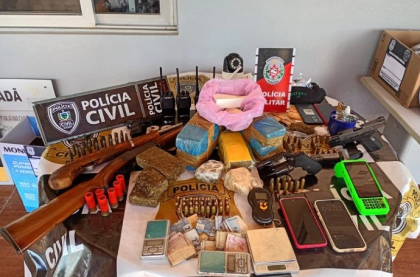 Imagem Material ilícito apreendido em ação da Polícia Civil