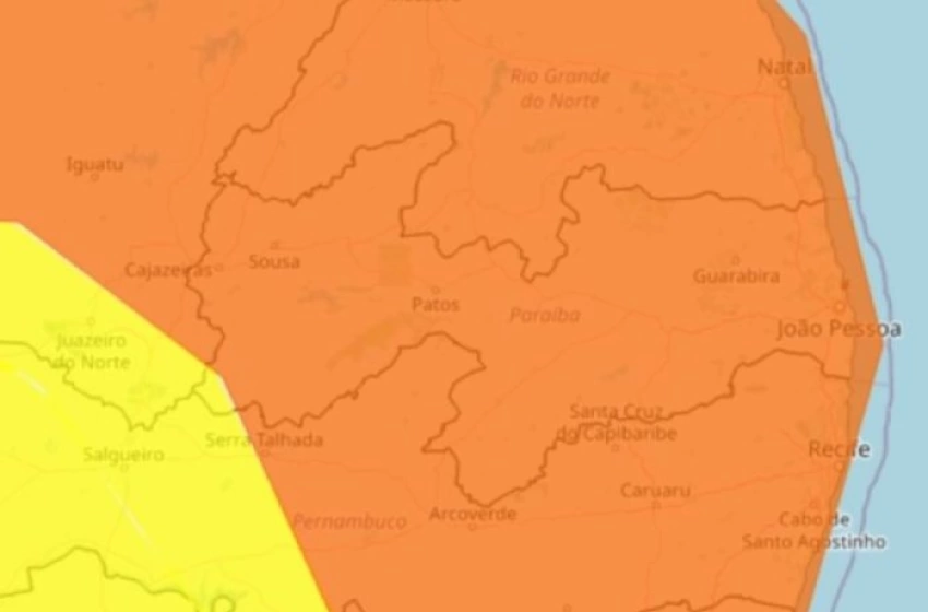 Imagem Alerta laranja que abrange 223 municípios do estado.