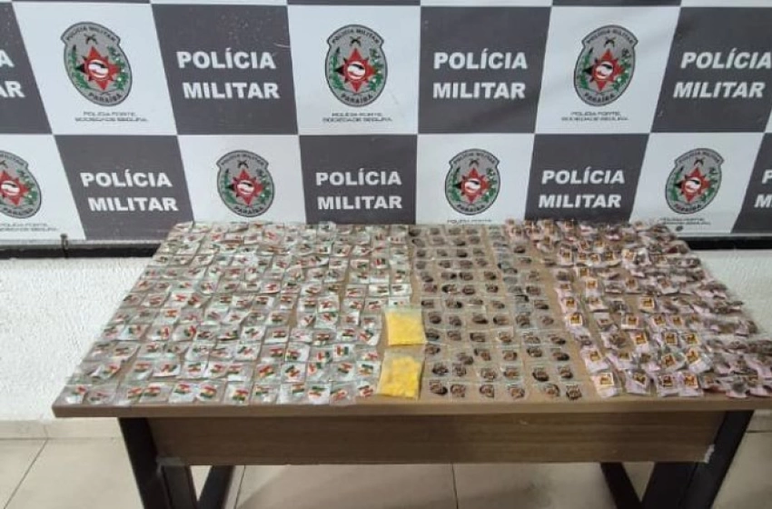 Imagem Material apreendido em ação da Polícia Militar