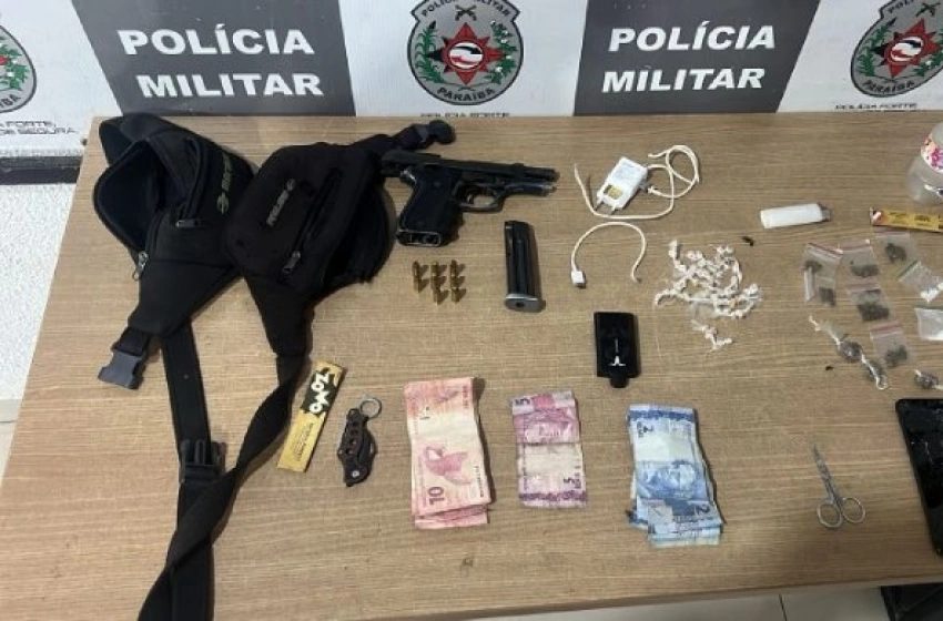 Imagem Material ilícito apreendido em ação da Polícia Militar