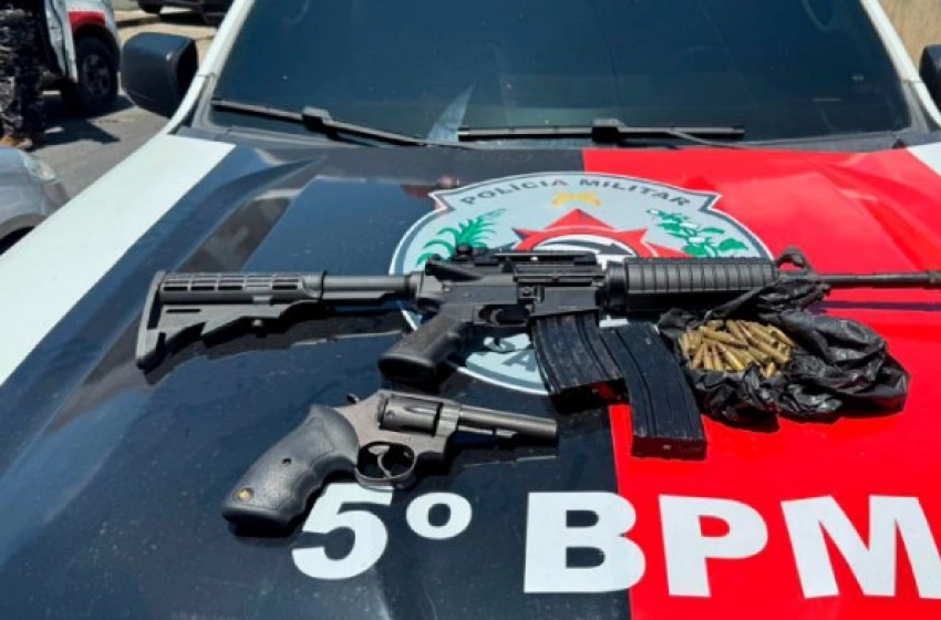 Imagem Apreensão de armas de fogo, carregadores e munições