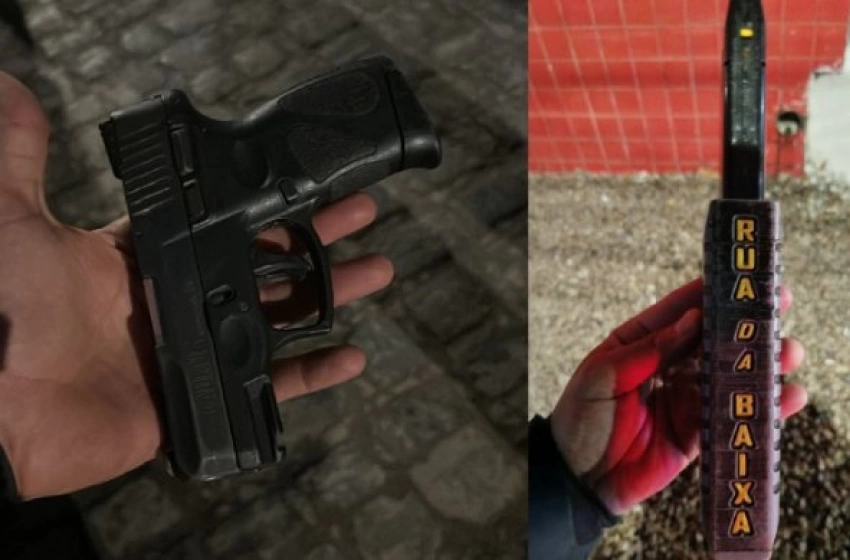 Imagem Arma e munições apreendidas em ação da Polícia Militar