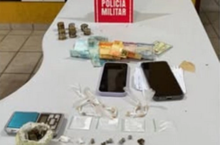Imagem Material ilícito apreendido em ação da Polícia Militar