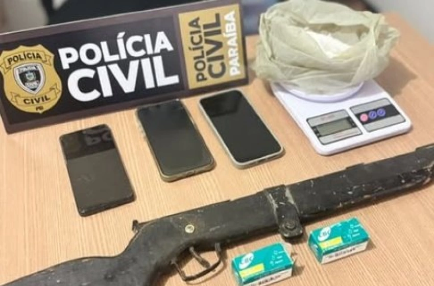 Imagem Espingarda apreendida em operação conjunta em Poço Datas 