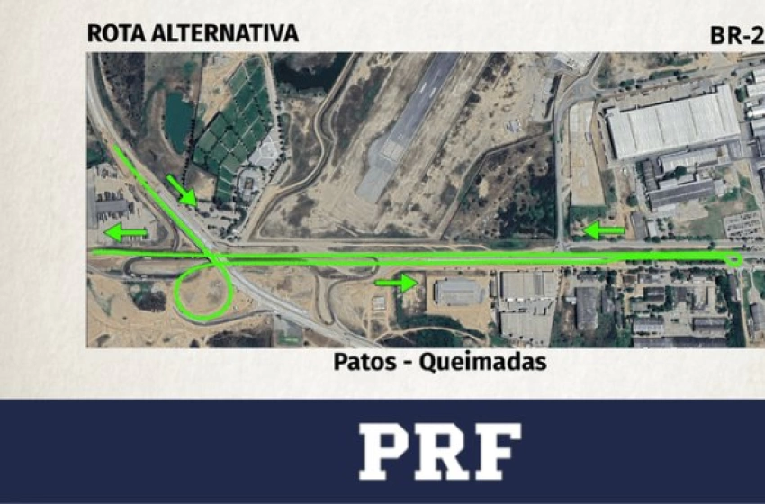 Imagem Mudança de tráfego na BR-230, em Campina Grande