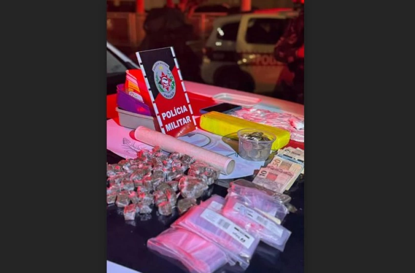 Imagem Material ilícito apreendido em ação da Polícia Militar