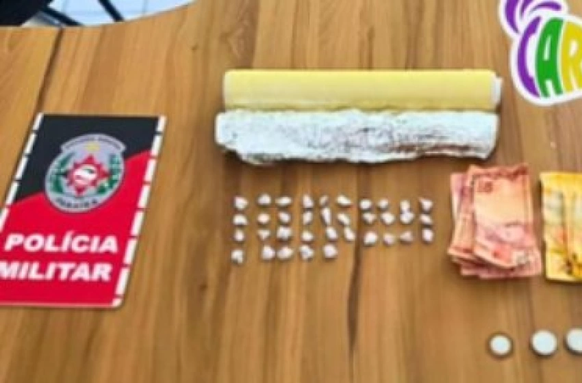 Imagem Drogas apreendidas em ação da PM