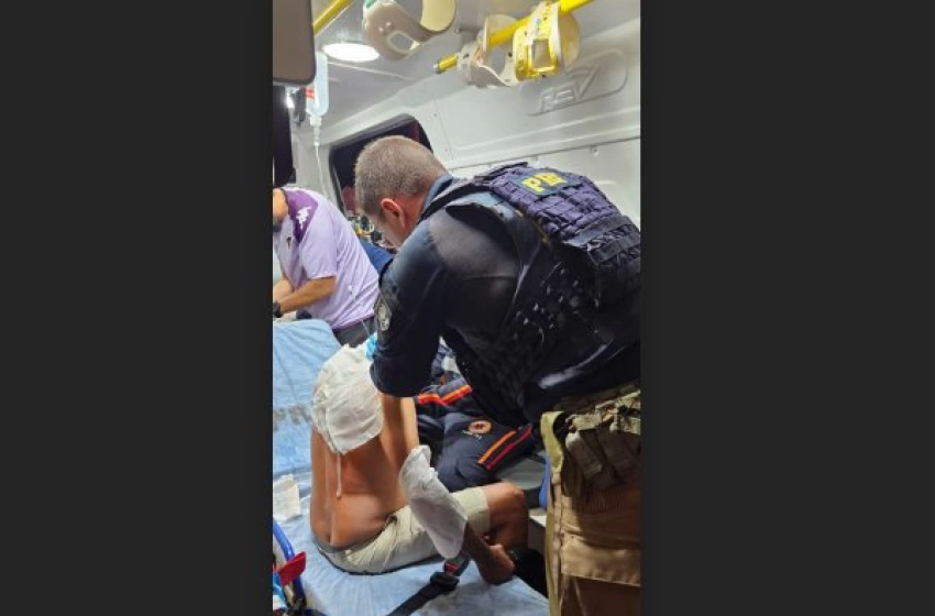 Imagem Socorro imediato da PRF a vítimas de incêndio