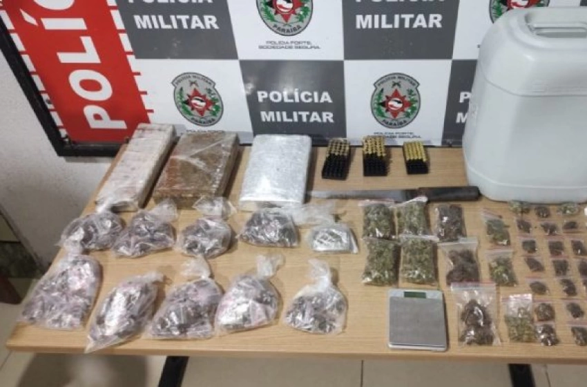Imagem Material ilícito apreendido em ação da Polícia Militar